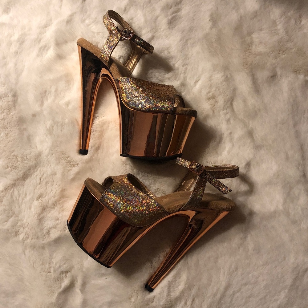 Gold Platform Heel